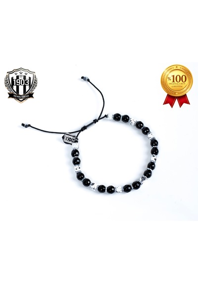 Beşiktaş 6mm Doğaltaş Bileklik