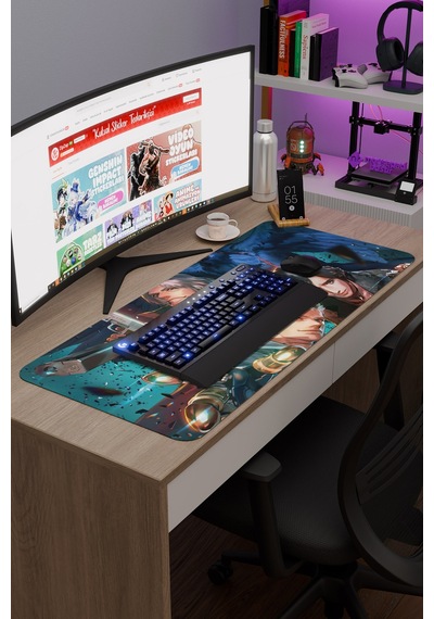 Devil May Cry Kaymaz Dikişli Kauçuk Oyuncu Mousepad V3 - 90x40 Xxl Gaming Mouse Pad Fare Altlığı