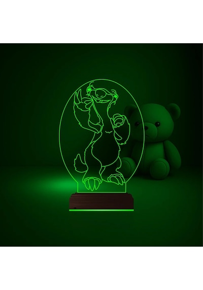 Luvivia Çocuk Odası Çizgi Film 3d Lamba - Masa Gece Lambası V3 Şeffaf