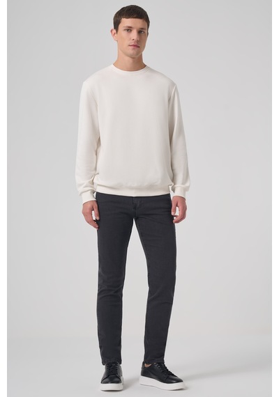 Morven Erkek Ekru Basic Bisiklet Yaka Sweatshirt 26ks063001454 Ekru