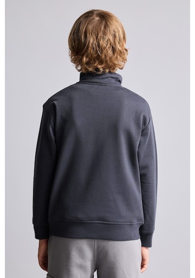 Defacto Oversize Yarım Fermuarlı Dik Yaka Sweatshirt Erkek Çocuk H7132a826auar31 Antrasit-ar31