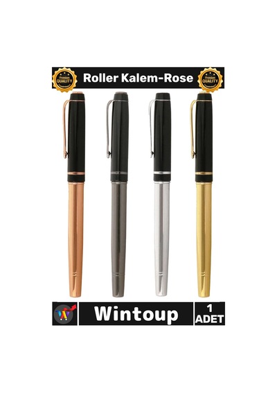 Roller Lüks Metal Tasarım Hediyelik Aksesuarı Şık Ergonomik Kaliteli Profesyonel Roller Kalem Rose Çok Renkli
