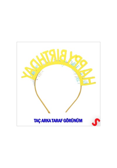 Happy Birthday Taç Ve Gözlük Seti - Altın 0 - 99