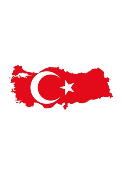 Türkiye Bayrağı Araba Sticker Ufak Boy 19Cm Eninde
