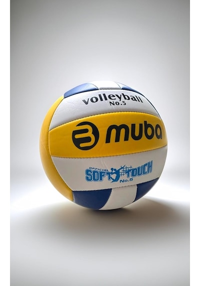 Muba Dikişli Voleybol Topu Yumuşak Deri Antrenman Ve Salon Uyumlu, Tek Ebat, Mbdktp, Karışık Çok Renkli