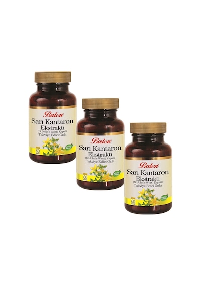3 Adet- Balen Sarı Kantaron (St. John's Wort) Kapsül - 60 X 375 MG