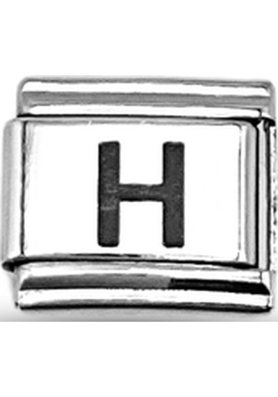 H Harf Charm , Çelik Bileklik Aksesuarı , Kişiye Özel Harf Modülü , Minimal & Şık Tasarım Altın - Gümüş