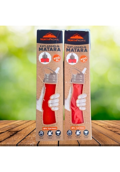 Silikon North Pacıfıc Katlanabilir Matara 26 Cm