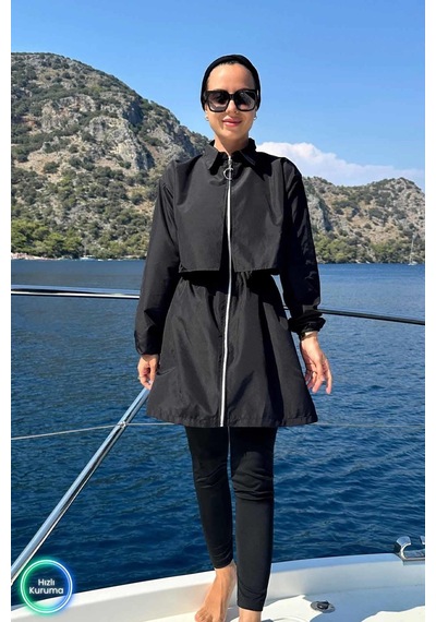 Kahijab Sea Tesettür Mayo - Siyah Siyah