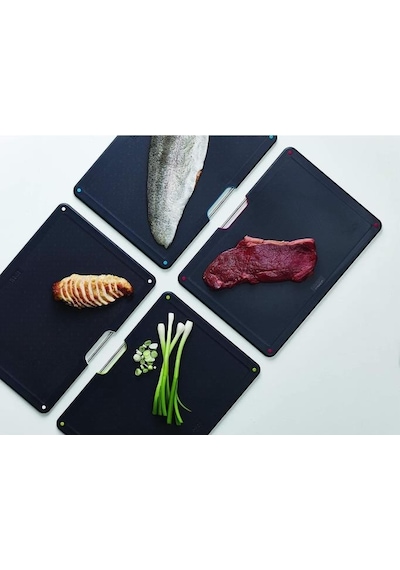 Joseph Joseph Folio Standlı Kesme Tahtası 4 Lü Siyah 60171