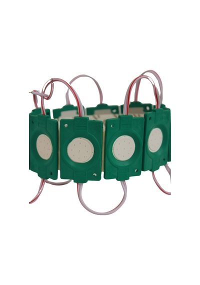 12 Volt 2.4 Watt Tekli Su Geçirmez Modül Led Yeşil (10 Adet)