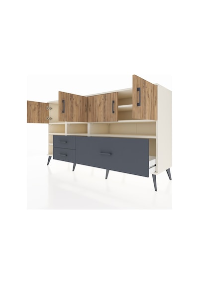 Kronos Konsol 8 Raflı 3 Çekmeceli 4 Kapaklı 176x59x99 Aytaşı-çam/ Aytaşı-çam/antrasit Kronos Konsol 8 Raflı 3 Çekmeceli 4 Kapaklı 176x59x99 Aytaşı-çam/ Aytaşı-çam/antrasit