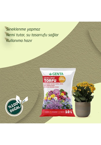 Ayrex Genta Çiçekli Bitkiler İçin Saksı Toprağı 10 Lt 0