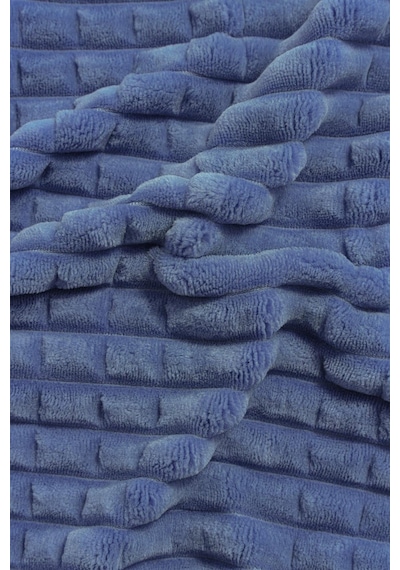 Merinos Modern Line 3 Parça Çift Kişilik Battaniye Seti Lacivert
