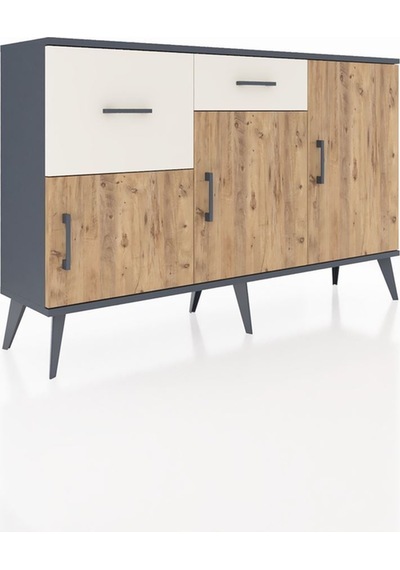 Arges Konsol 3 Raflı 2 Çekmeceli 3 Kapaklı 132x30x83 Antrasit-çam/aytaşı Çam/aytaşı Arges Konsol 3 Raflı 2 Çekmeceli 3 Kapaklı 132x30x83 Antrasit-çam/aytaşı Çam/aytaşı