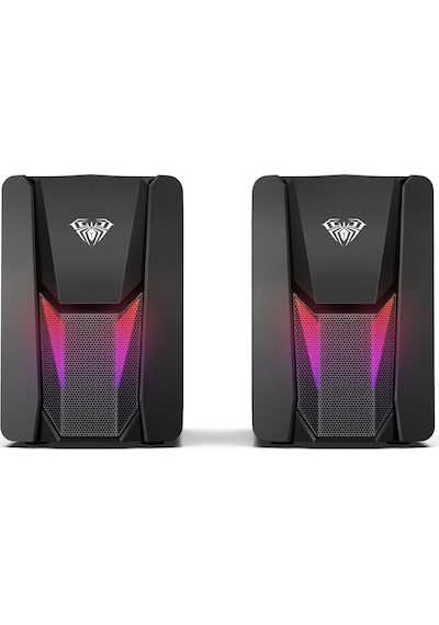 Aula N-108 1+1 Usb / Aux Stereo 2.0 Rgb Masaüstü Gaming Oyuncu Hoparlör Speaker Ses Sistemi