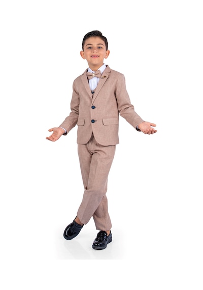 Mnk Baby & Kids Broşlu Damatlık Ceketli Yelekli Gömlekli Takım Elbise Mnk0511