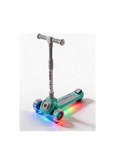 Sportpro Müzikli Rgb Neon Işıklı 3tekerli Katlanabilir Scooter 3+yaş Yeşil