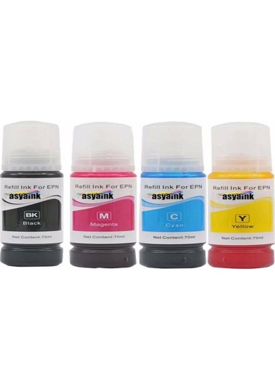 Asyaink Epson Ecotank L1110- L3110- L3111- L3150 için 4 Renk Mür