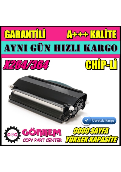 Lexmark X363 Toner Uyumlu (X264G11G)