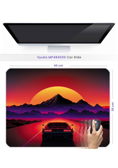 İlyuka Mousepad 40x30cm Gaming Oyuncu Mp484030 Car Ride
