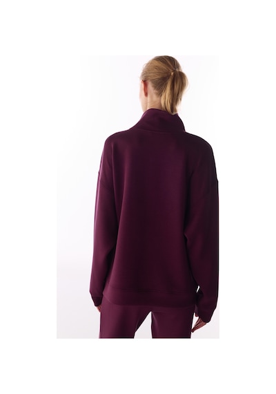 Penti Bordo İpeksi Dokunuş Silky Touch Rahat Yaka Sweatshirt