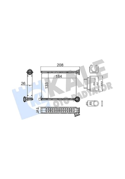 Dacia Duster Kalorifer Petegi 1.6 2018-2021 Kale 357310
