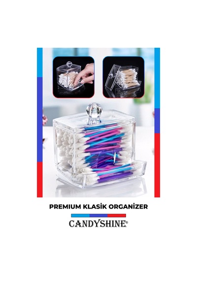 Premium Klasik Pamuklu Çubuk Organizer Kozmetik Düzenleyici