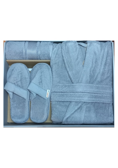 Özdilek Colourist Gümüş Banyo Bornoz Seti L Gümüş