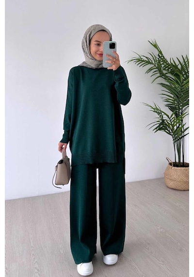 Kahijab Işıltılı Merserize Takım - Zümrüt Zümrüt