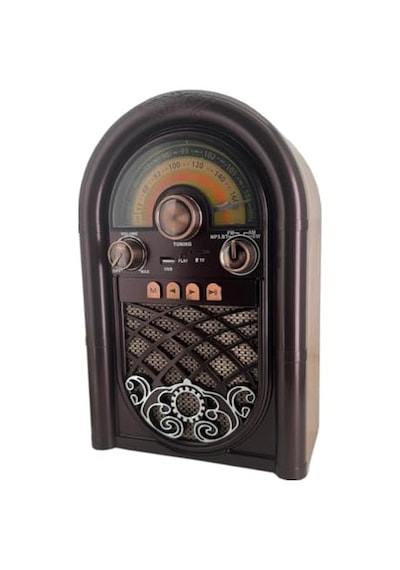 Retro Radyo Taşınabilir Bluetooth Speaker Ve Hoparlör Ahşap Kaplama Klasik Antika Tarzı İç Ve Dış Mekan Multiba