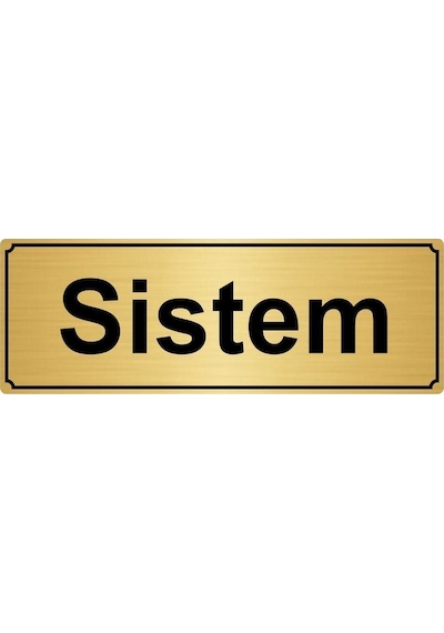 Altın Sistem Yönlendirme Levhası 10 Cm X 20 Cm