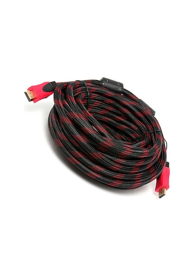 15 Metre Hdmi Kablo Altın Uç Çelik Örgü 3D 1.4B Full Hd