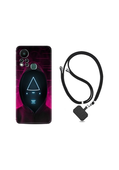 Infinix Hot 11S Kılıf İpli Boyun Askılı Desenli Silikon Game Boy 1816