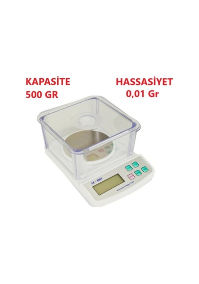 Fanuslu 500 Gr 0.01 Gr Hassas Lcd Dijital Terazi