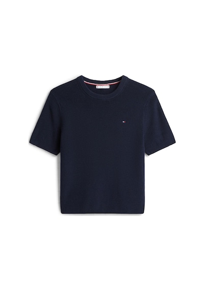 Tommy Hilfiger Co Cardı Stıtch C-nk S/s Sweater Kadın Mavi Kazak - Ww0ww48793