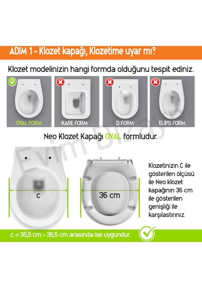 Aqua Bagno Neo Yavaş Kapanan Klozet Kapağı