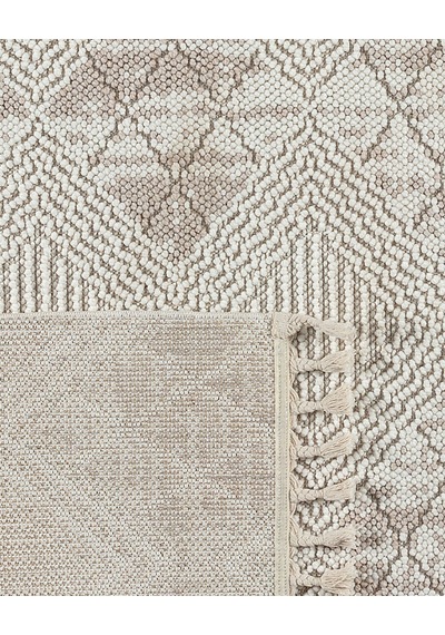 Madame Coco Clavier Saçaklı Halı - Kemik - 200x300 Cm Çok Renkli