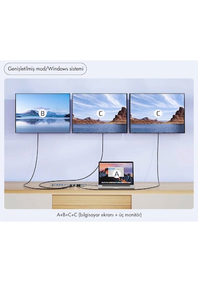 Cr76 13 İn 1 Type-c Çoklu Çoğaltıcı Hub - 4k Hdmı, Dp, Vga, 1000mbps Gigabit Ethernet, 100w Pd Şarj Ve Kart Okuyucu Adaptör