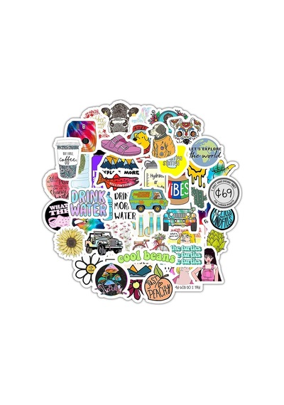 Renkli Vibes Sticker Seti