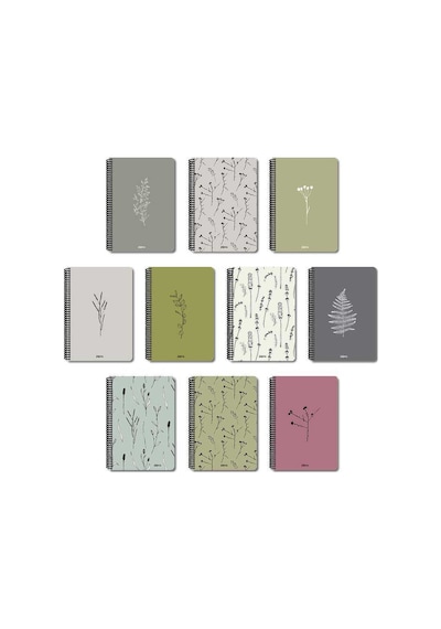 Papirüs Doğa Sert Kapak 100 Yaprak 16x23cm Spiralli Çizgisiz Defter