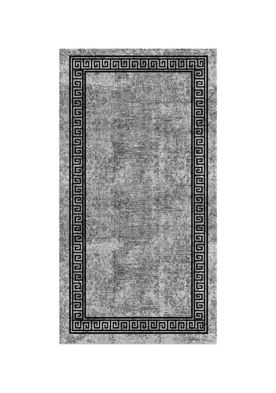 Klasik Dekoratif Kaymaz Taban Banyo Paspası Gri - 931600314 Gri