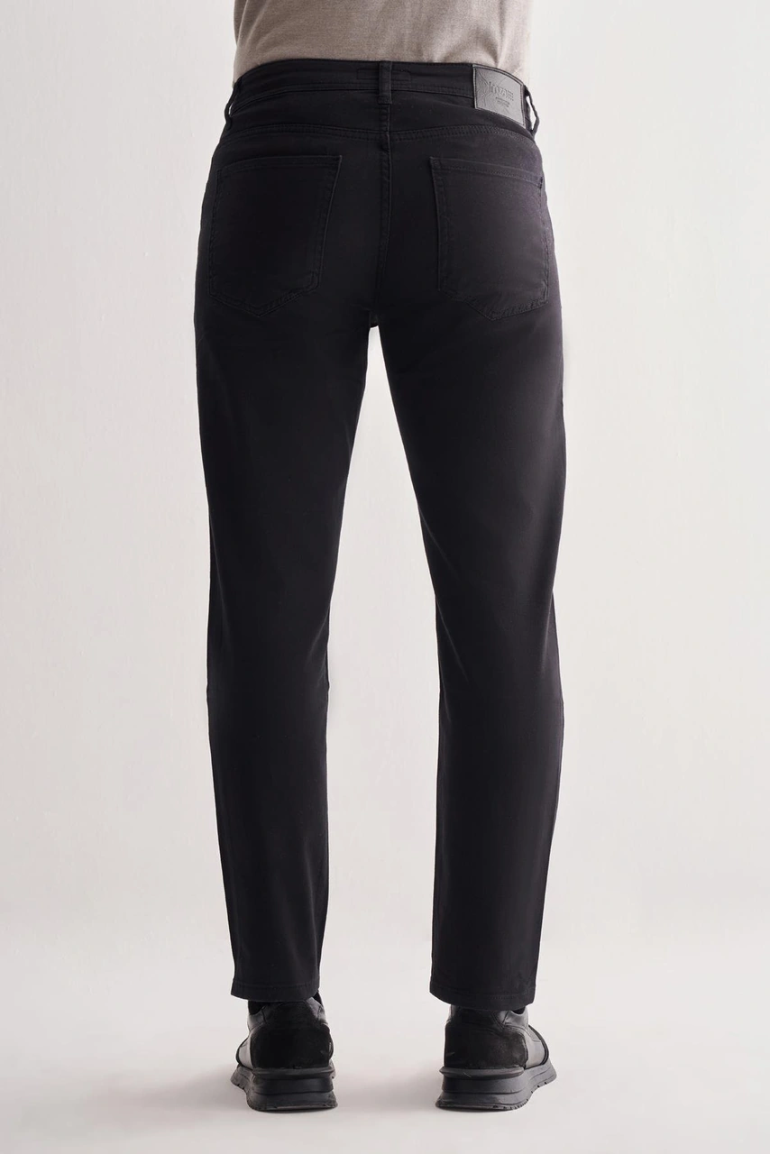 İmza Siyah Casual Slim Fit 5 Cep Düz Paça Pantolon 1003255320 Siyah