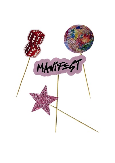 Schulzz Party Lüks Manifest Temalı Doğum Günü Parti Pasta Süsü 8 Parça 10+