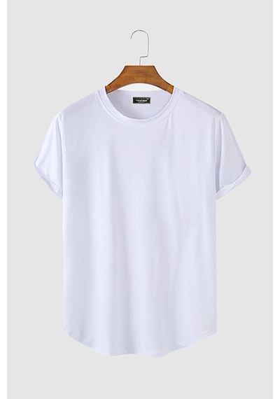 2'li Erkek Antrasit - Beyaz Kolları Katlı Oval Kesim Cepsiz Bisiklet Yaka T-shirt Antrasit-beyaz 2'li Erkek Antrasit - Beyaz Kolları Katlı Oval Kesim Cepsiz Bisiklet Yaka T-shirt Antrasit-beyaz