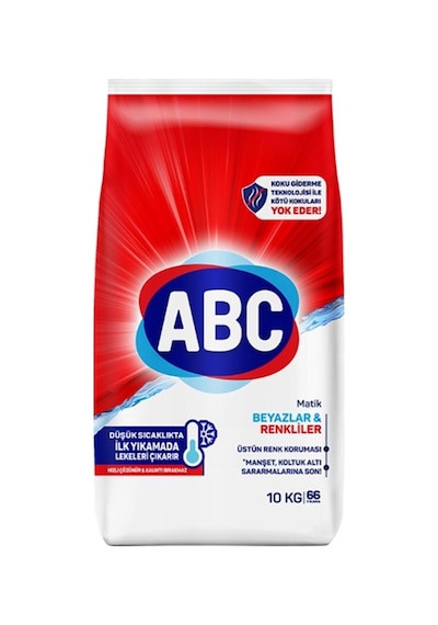 Abc Matik 10 Kg Beyazlar & Renkliler Ve Sık Yıkananlar 2 Li Paket
