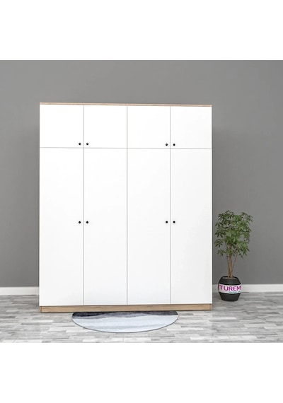 Max 8 Kapaklı Yüklük Dolap Mdf Beyaz Max 8 Kapaklı Yüklük Dolap Mdf Beyaz