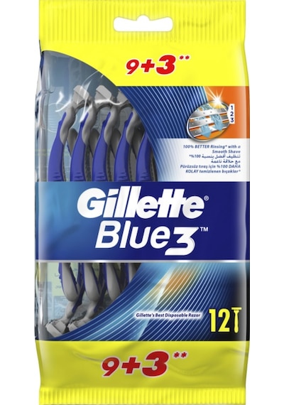 Gillette Blue3 Kullan-At Tıraş Bıçağı 12'li