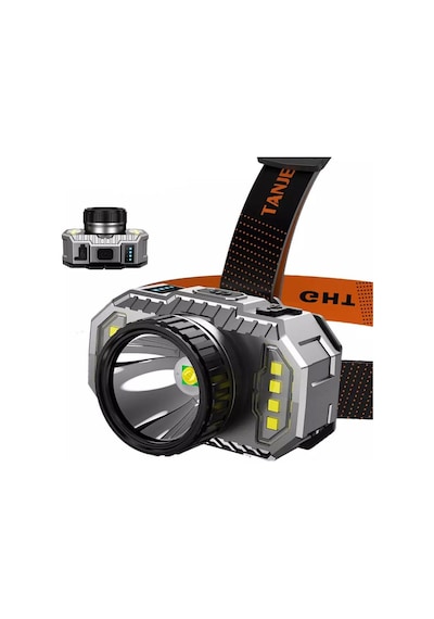 Peakstar Ps-010 800 Lümen Zoomlu Şarj Göstergeli Cob Led Usb'li Şarjlı Kafa Lambası Pop Çok Renkli