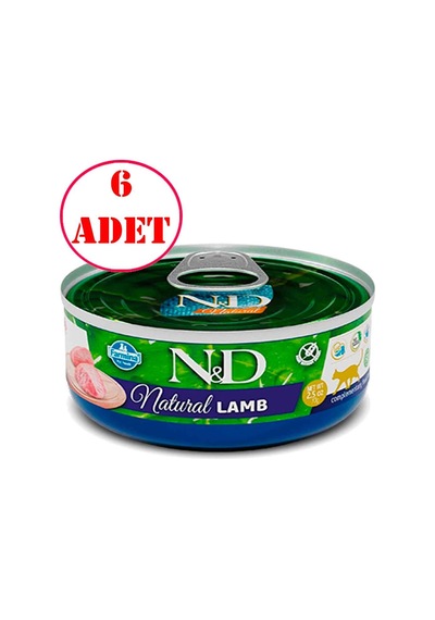 Nd Natural Kuzu Etli Kedi Konservesi 70 Gr 6 Ad